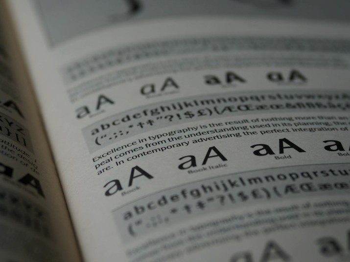 close up shot of text on a book